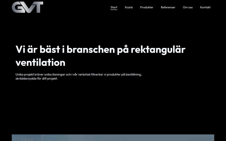 Screenshot of gvtvent.se