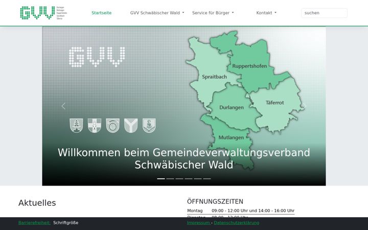 Screenshot of gvv-sw.de