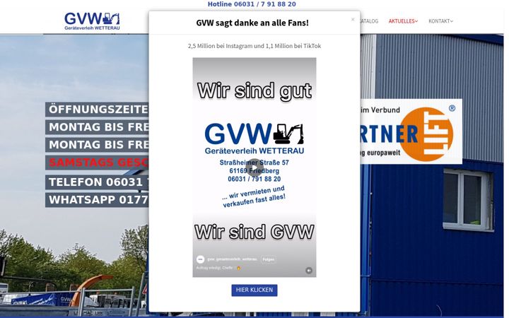 Screenshot of gvw.de
