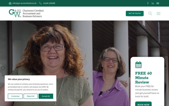 Screenshot of gw-accountants.co.uk