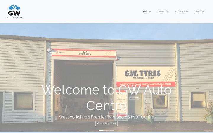 Screenshot of gwautocentre.co.uk