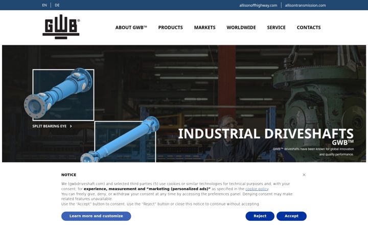 Screenshot of gwbdriveshaft.com