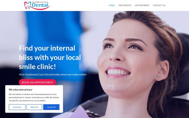 Screenshot of gwcourtdental.co.uk