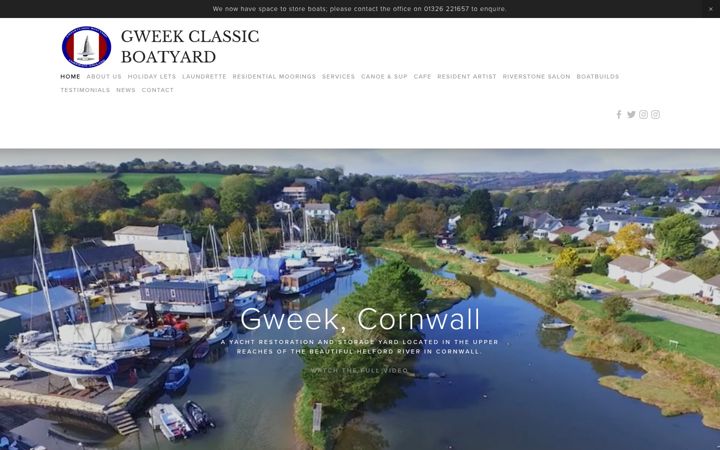Screenshot of gweekquay.co.uk