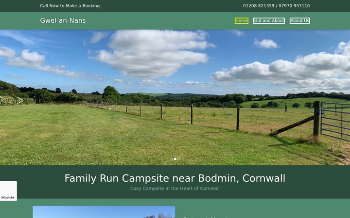 Screenshot of gwel-an-nans.co.uk