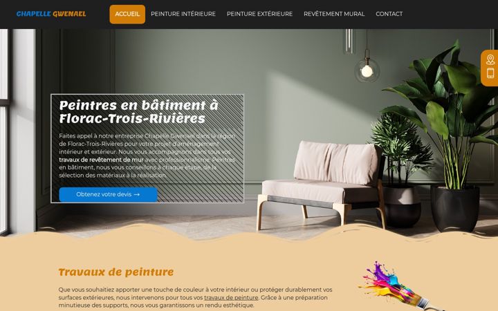 Screenshot of gwenael-chapelle-peinture.fr