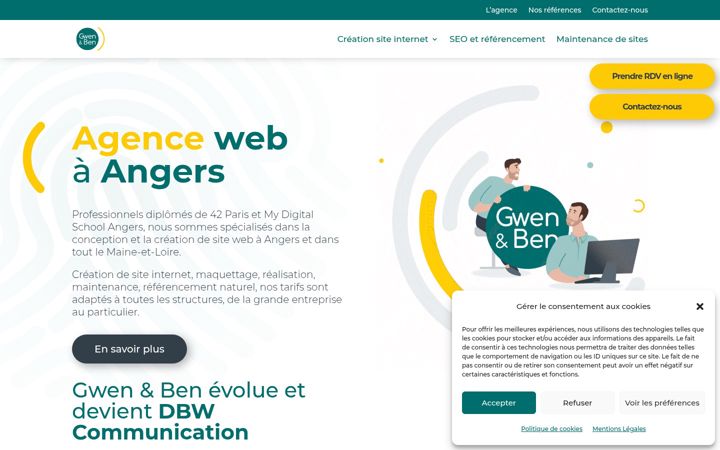 Screenshot of gwenandben.fr