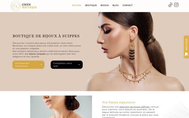 Screenshot of gwenboutique.fr