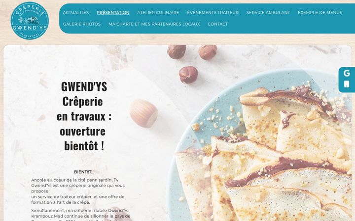 Screenshot of gwendys.fr