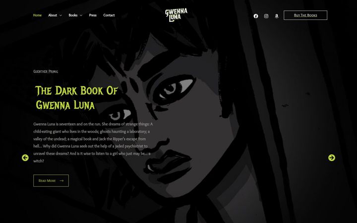 Screenshot of gwennaluna.com
