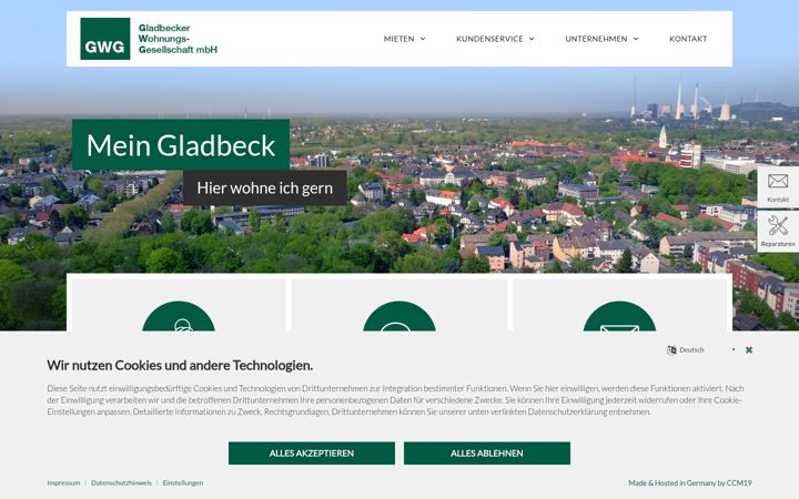 Screenshot of gwg-gladbeck.de