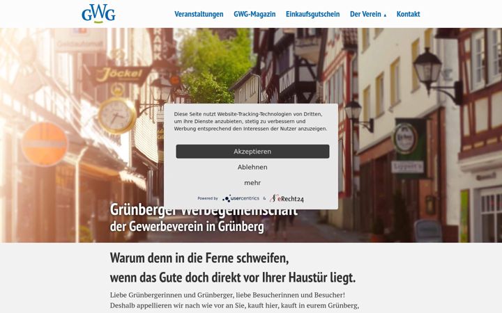 Screenshot of gwg-gruenberg.de