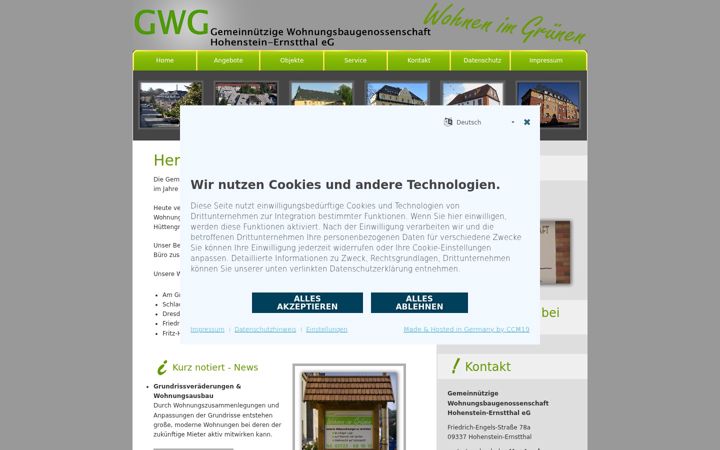 Screenshot of gwg-hot.de