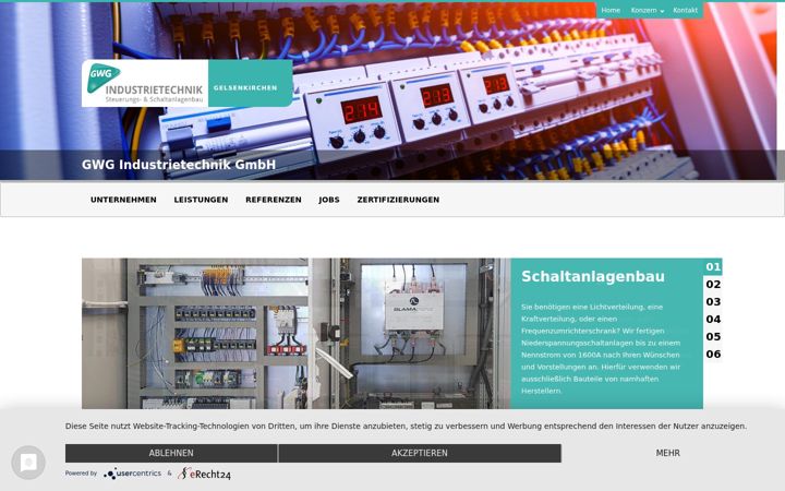 Screenshot of gwg-industrietechnik.de
