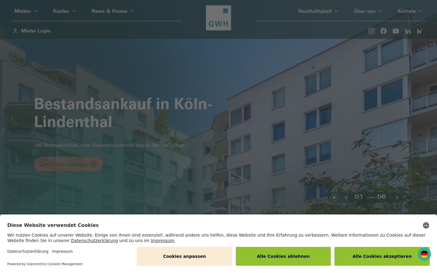 Screenshot van de toestemmingsbanner zoals getoond vóór enige interactie