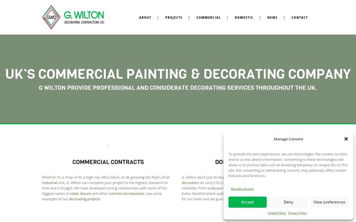 Screenshot of gwiltondecorators.co.uk