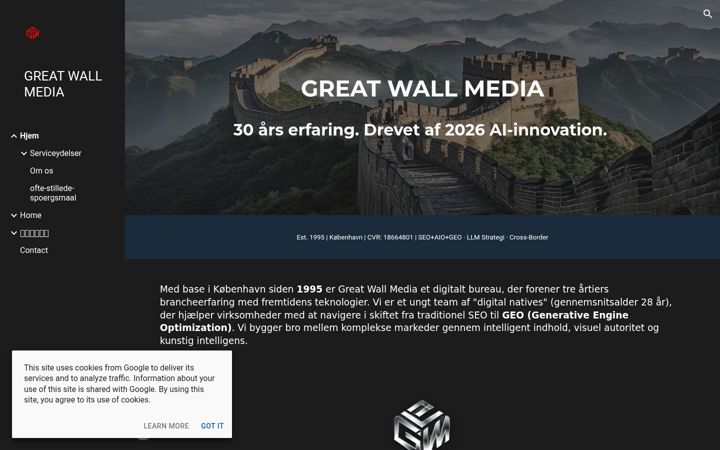 Screenshot of gwmedia.dk