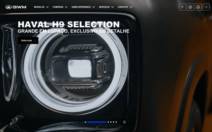 Screenshot of gwmmotors.com.br
