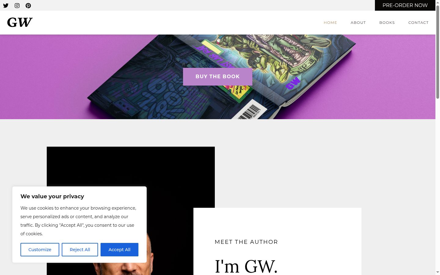 Screenshot des Einwilligungsbanners vor jeglicher Interaktion