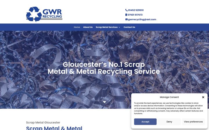 Screenshot of gwrrecycling.co.uk