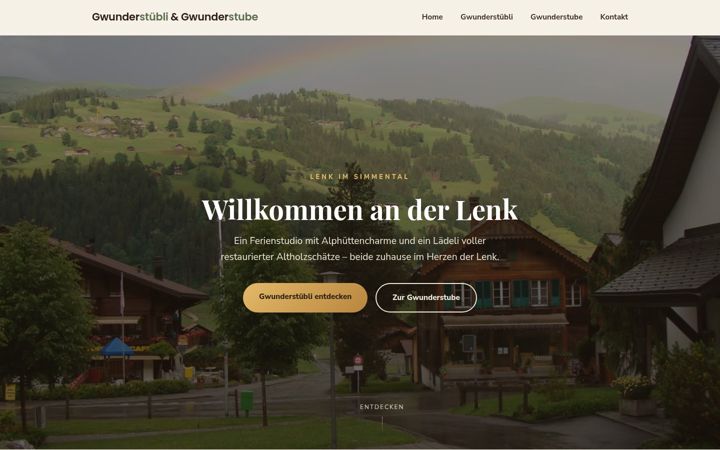 Screenshot of gwunderstube-lenk.ch
