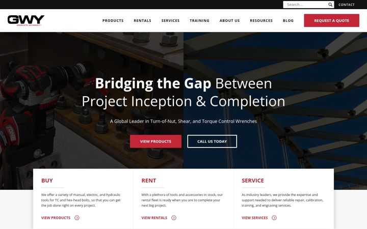 Screenshot of gwyinc.com