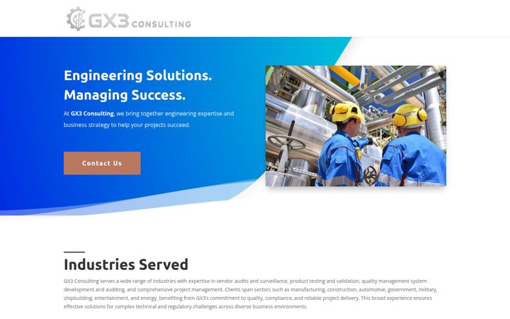 Screenshot of gx3consultingllc.com