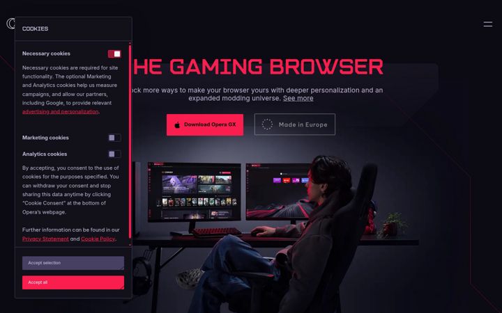 Skärmbild av gxcorner.games