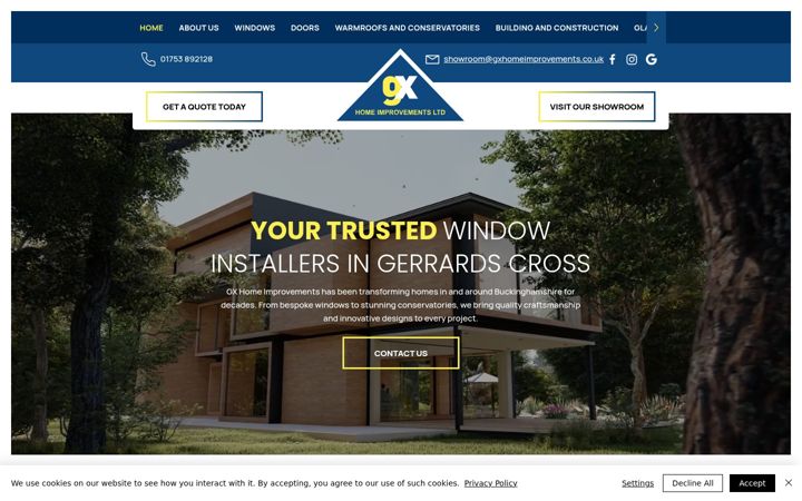 Screenshot of gxhomeimprovements.co.uk