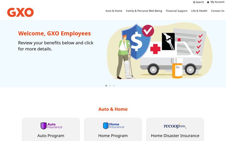 Screenshot of gxovoluntarybenefits.com