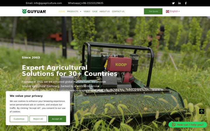 Screenshot of gyagriculture.com
