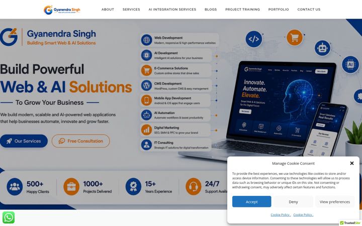 Screenshot of gyanendra-singh.com