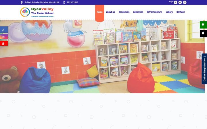 Screenshot of gyanvalleyglobalschool.com