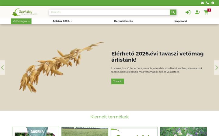 Screenshot of gyarimag.hu