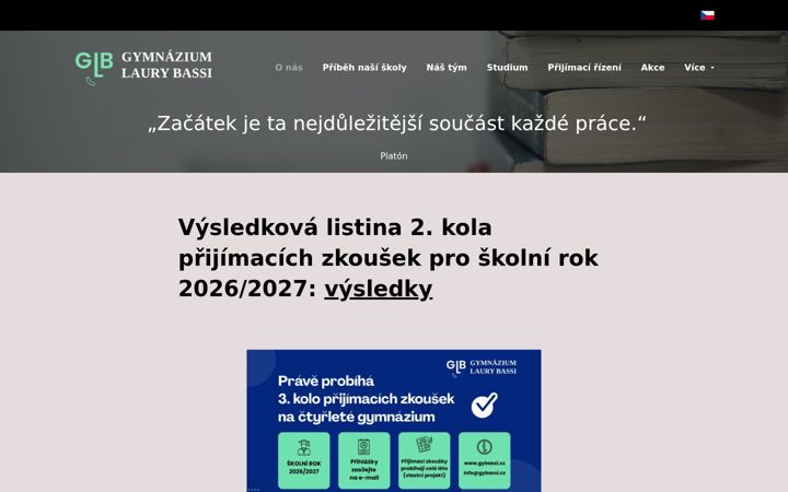 Screenshot of gybassi.cz