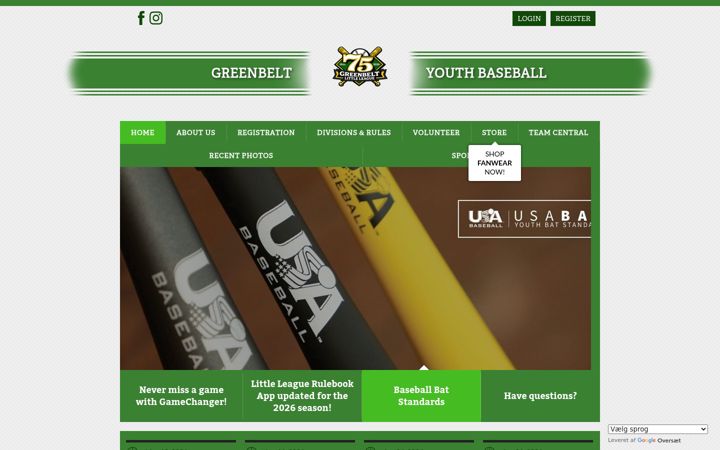 Screenshot of gyblittleleague.org
