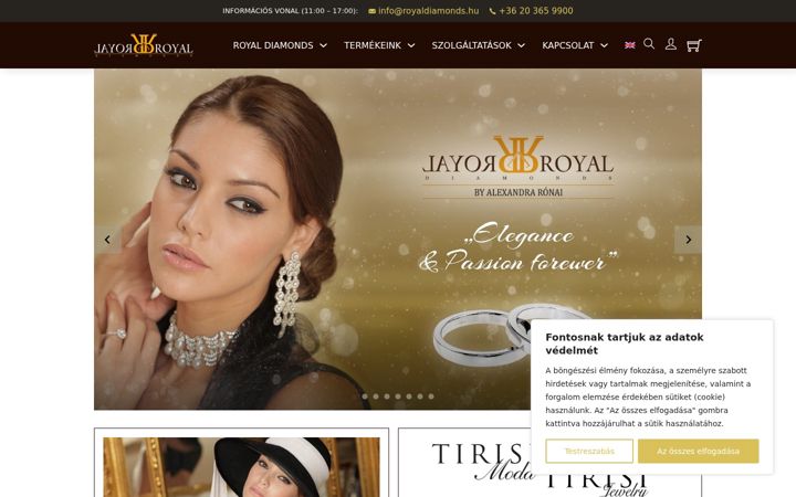 Screenshot of gyemantekszer.com