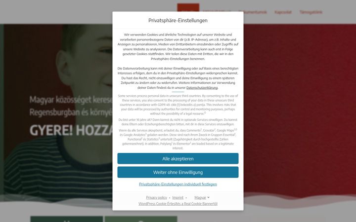 Screenshot of gyere.info