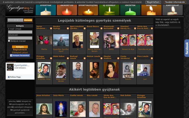 Screenshot of gyertyalang.hu