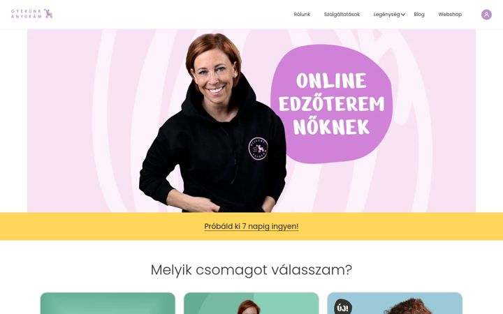 Screenshot of gyerunkanyukam.hu