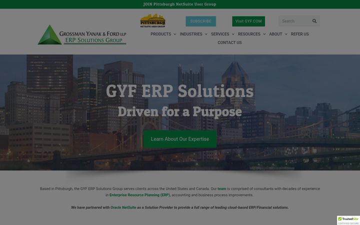 Screenshot of gyferp.com