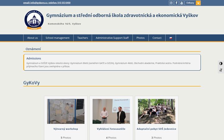 Screenshot of gykovy.cz