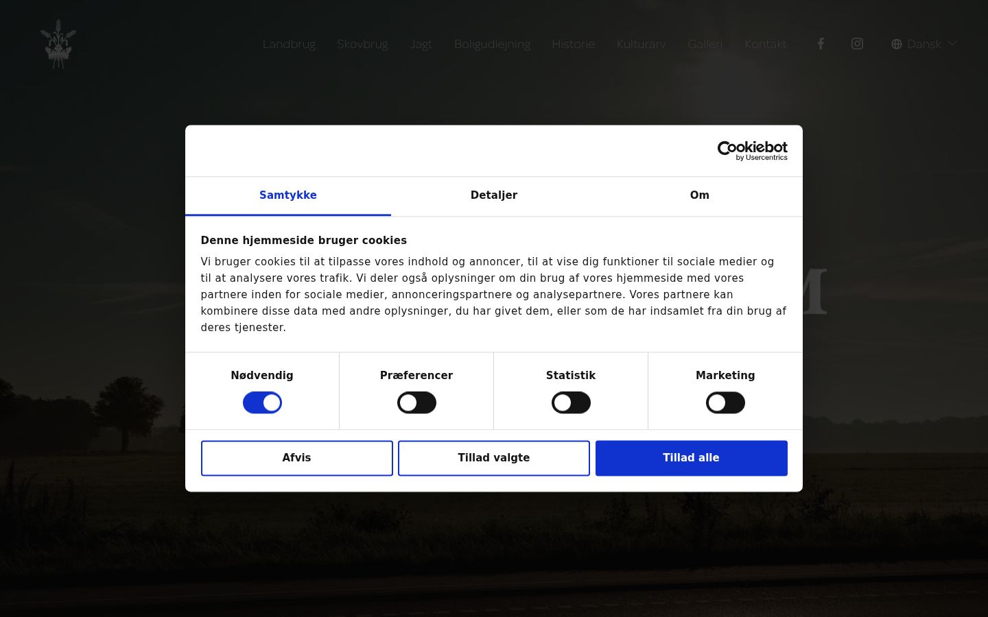 Capture d'écran de la bannière de consentement affichée avant toute interaction