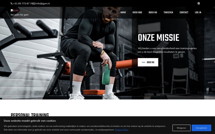 Screenshot of gym.nl