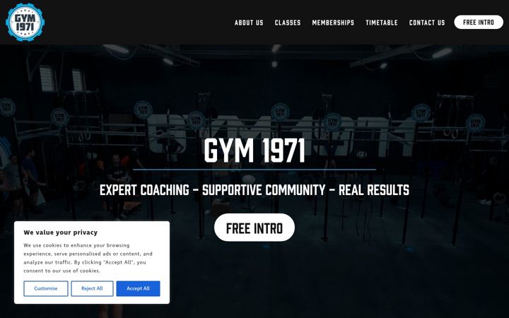 Screenshot of gym1971.com