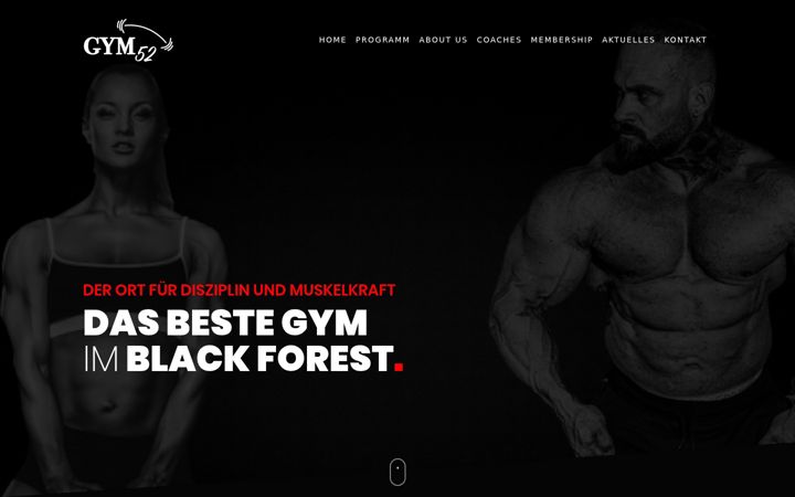 Screenshot of gym52.de