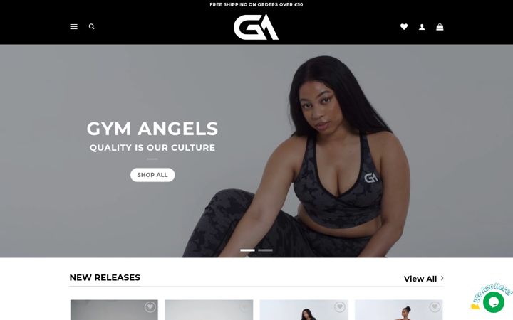 Screenshot of gymangels.co.uk