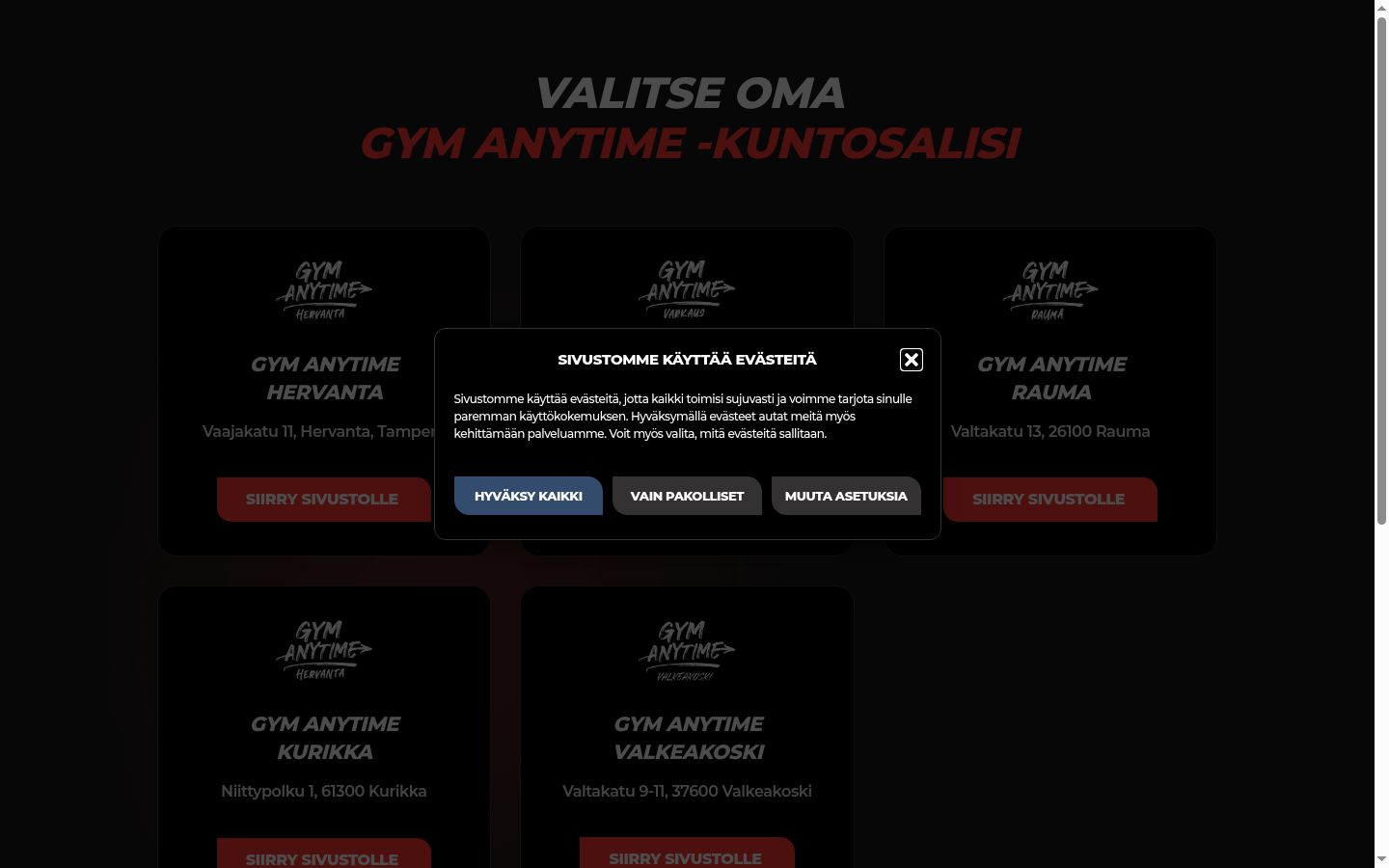 Screenshot des Einwilligungsbanners vor jeglicher Interaktion