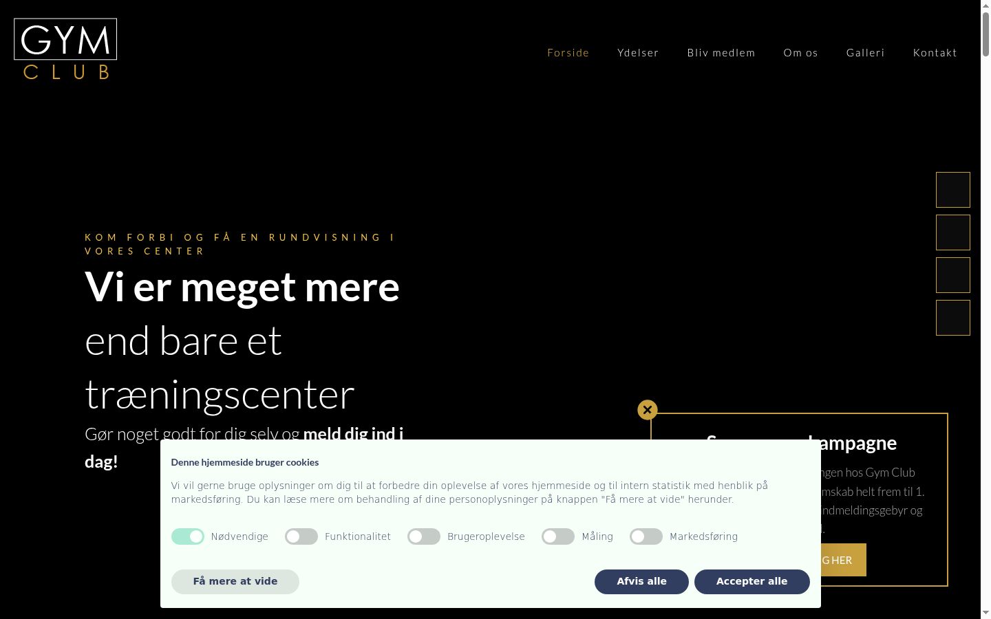 Screenshot tal-banner tal-kunsens muri qabel kwalunkwe interazzjoni