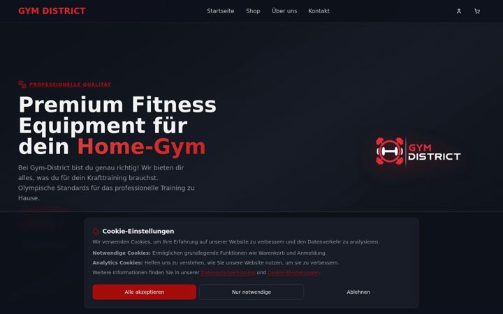 Screenshot of gymdistrict.de